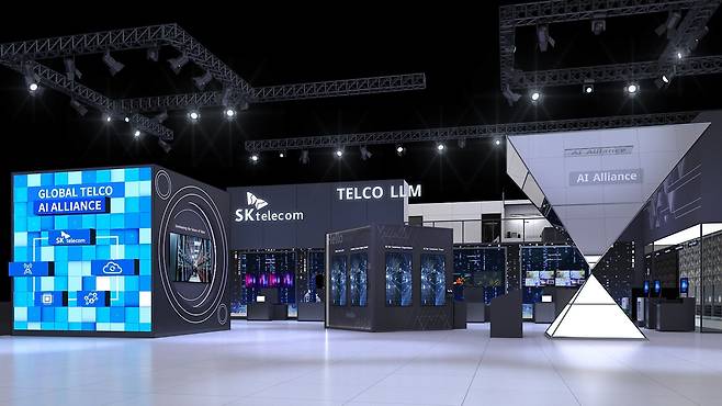 MWC 2024의 SK텔레콤 전시관 조감도./SK텔레콤 제공