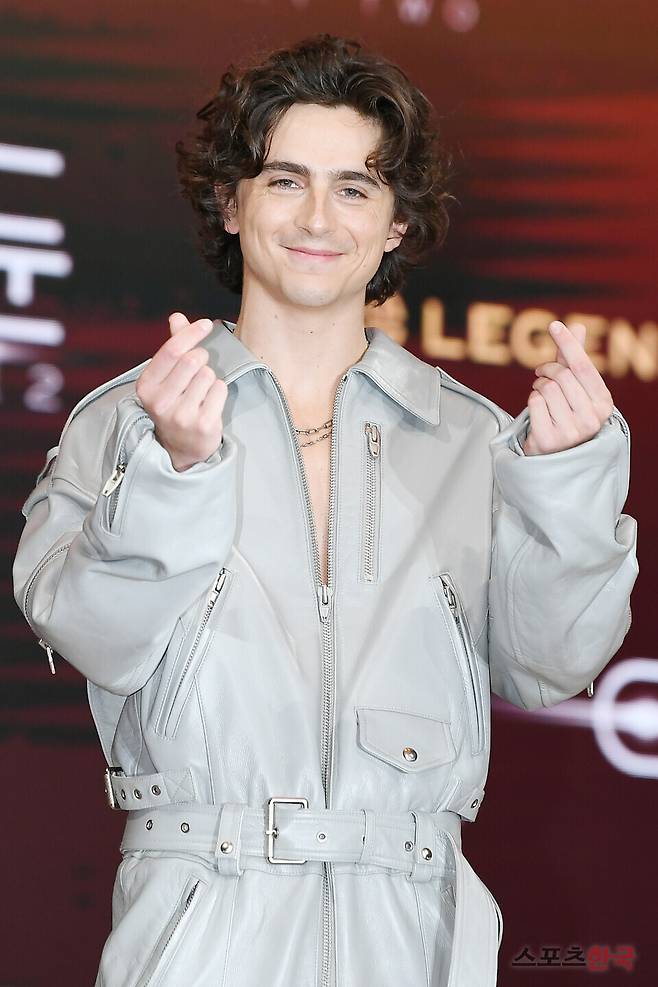 영화 '듄: 파트2' 내한 프레스 컨퍼런스에 참석한 티모시 샬라메(Timothee Chalamet). ⓒ이혜영 기자 lhy@hankooki.com