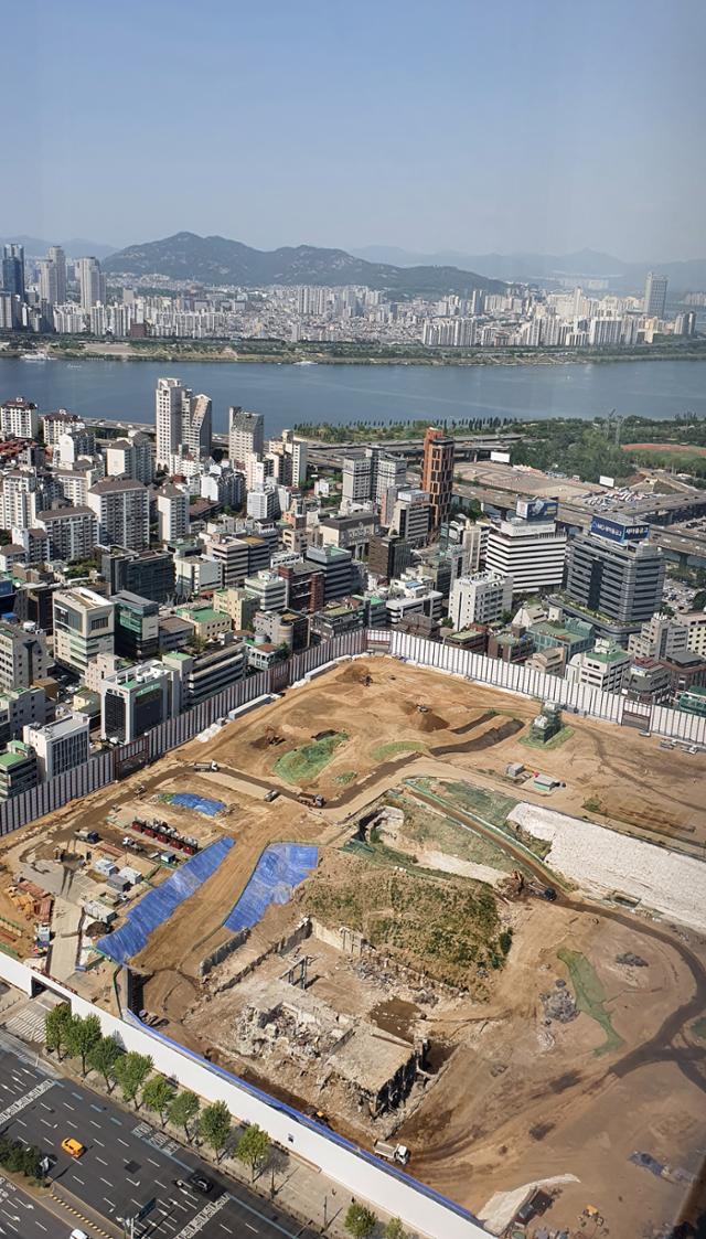 서울 강남구 삼성동 현대차그룹 신사옥 글로벌비즈니스센터(GBC) 부지 모습. 연합뉴스