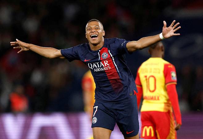 Paris St Germain's Kylian Mbappe<저작권자(c) 로이터 연합뉴스, 무단 전재-재배포, AI 학습 및 활용 금지>