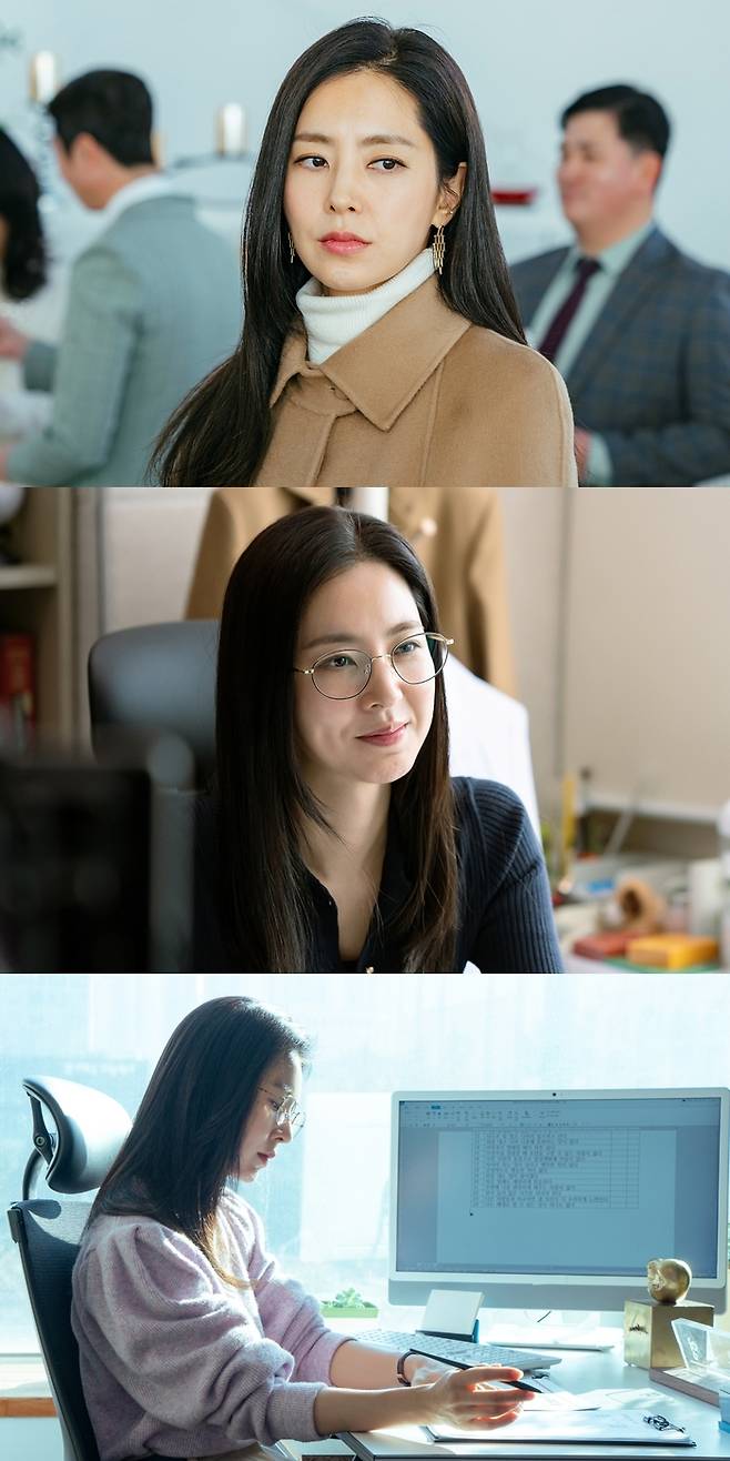 KBS2 새 월화극 ‘멱살 한번 잡힙시다’에 유윤영 역으로 출연하는 배우 한채아 연기장면. 사진 KBS