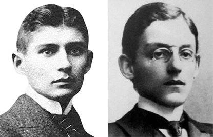 프란츠 카프카(左), 막스 브로트(右)