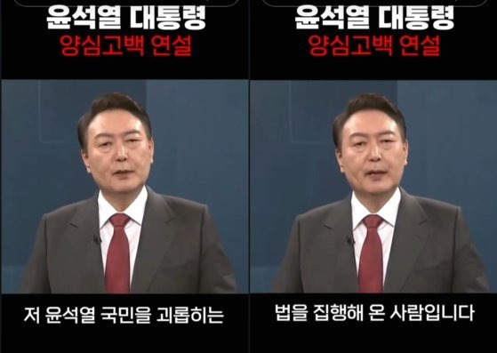 윤석열 대통령 모습이 등장하는 딥페이크 영상. 사진 틱톡