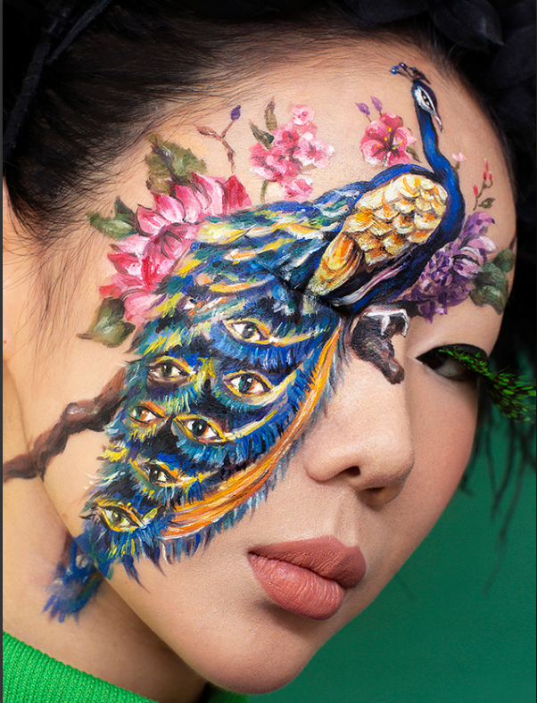 일루전 아티스트 윤다인 작가가 자신의 얼굴을 캔버스로 삼아 선보인 일루전 아트 작품 /사진 제공=윤다인 작가 홈페이지