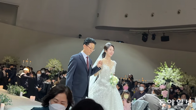 2022년 딸 은혜씨의 결혼식 장면. 수길따라TV 캡처