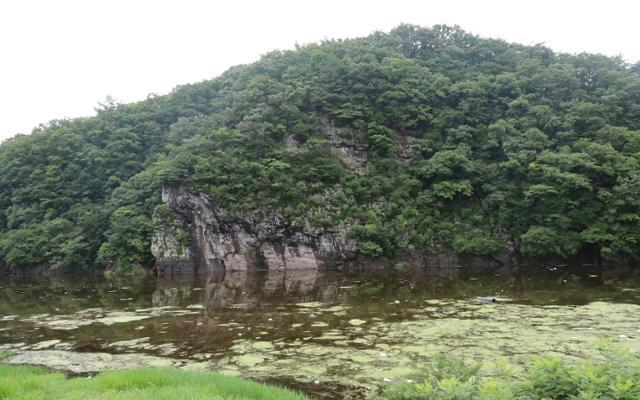 2020년 7월 28일 장마로 많은 비가 내리면서 울산시 울주군 언양읍 대곡리 국보 제285호 반구대 암각화가 물에 잠겨 있다. 울산시 제공