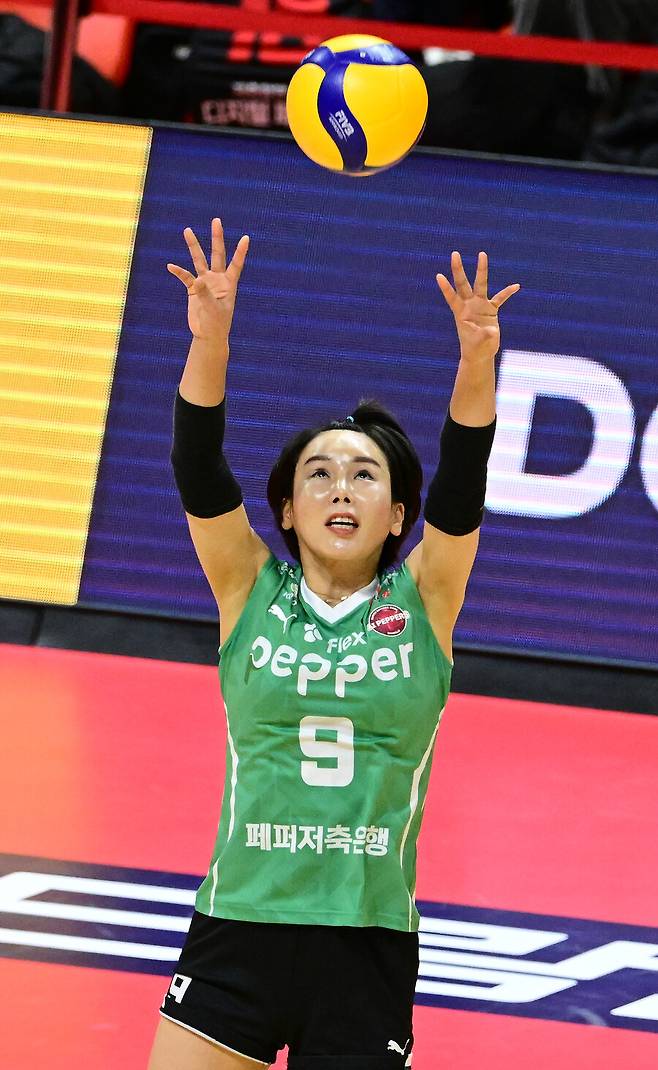 ▲ 오지영은 지난 2022년 12월 페퍼저축은행으로 트레이드됐다. ⓒKOVO