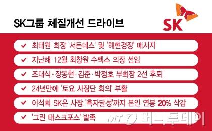 SK그룹 체질개선 드라이브/그래픽=이지혜