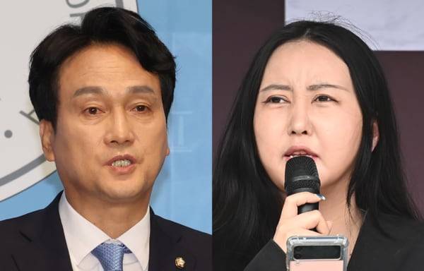 안민석 더불어민주당 의원(왼쪽)과 최서원(개명 전 최순실)씨의 딸 정유라. [뉴시스]