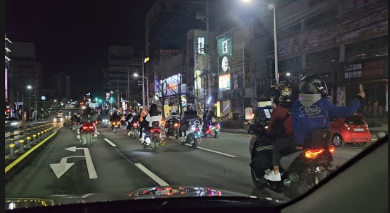 대구 폭주족.[대구경찰청 제공]