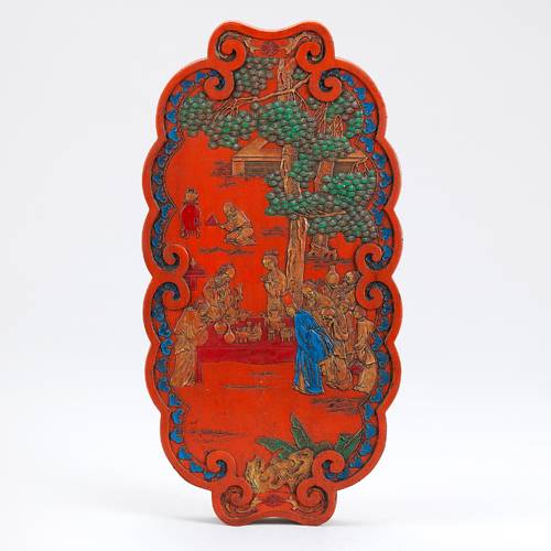 ‘명 정군방 박고문주사먹’(明 程君房 博古纹朱砂墨, 높이 36.5cm)