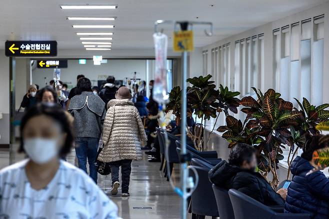 2월20일 서울의 한 대학병원 모습. 많은 전공의들이 의대 정원 증원에 반발하며 근무를 중단했다.ⓒ시사IN 박미소
