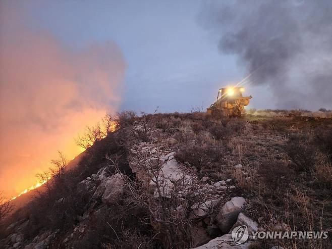 텍사스 산불 [Texas A&M Forest Service / AFP=연합뉴스. 재판매 및 DB 금지]