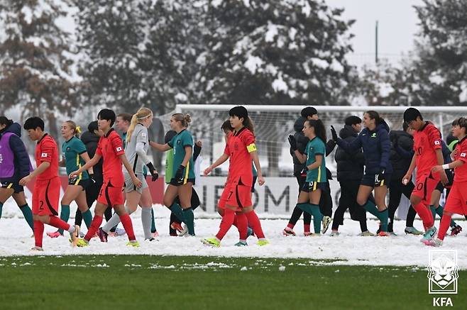 ▲ 한국 20세 이하(U-20) 여자 축구 대표팀이 아시아축구연맹(AFC) U-20 아시안컵 첫 경기에서 호주에 역전패했다. ⓒ대한축구협회