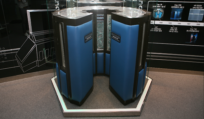 국가슈퍼컴퓨터 1호기 Cray-2S의 모습. ⓒKISTI