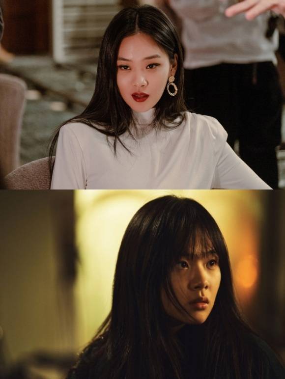 비비는 지난해 디즈니플러스 시리즈 '최악의 악'과 영화 '화란'(위부터)으로 강렬한 인상을 남기며 배우로서 인정을 받았다. /각 작품 스틸