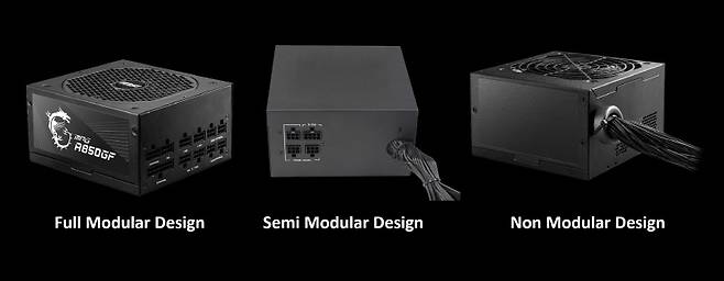 모듈러, 세미모듈러 파워는 케이블 탈착이 가능하다 (출처 : MSI)