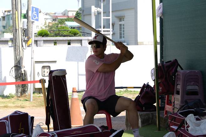 이주형이 허벅지 통증 탓에 스프링캠프를 완주하지 못했다. 시범경기 출전이 불투명하다. 사진=키움 히어로즈
