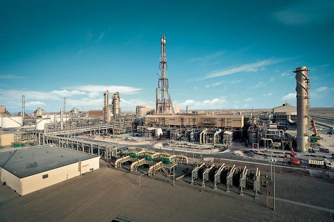 삼성엔지니어링이 사우디아라비아에 건설한 마덴 암모니아 생산공장. / 사진=삼성엔지니어링 제공