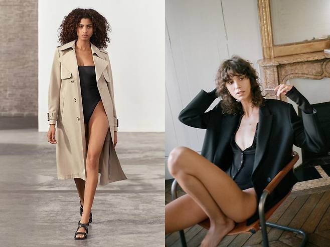 코드·자켓과 함께 입는 자라의 바디수트. [자라 홈페이지]