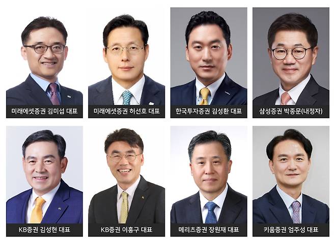 국내 10대 증권사 새 CEO ⓒ각 증권사 제공