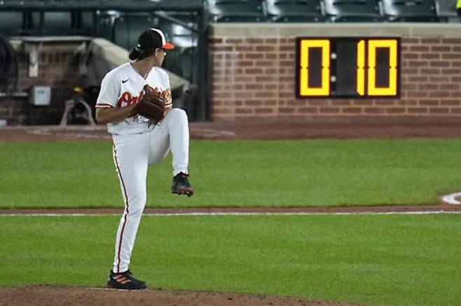 MLB에서 운영 중인 피치 클락. 연합뉴스