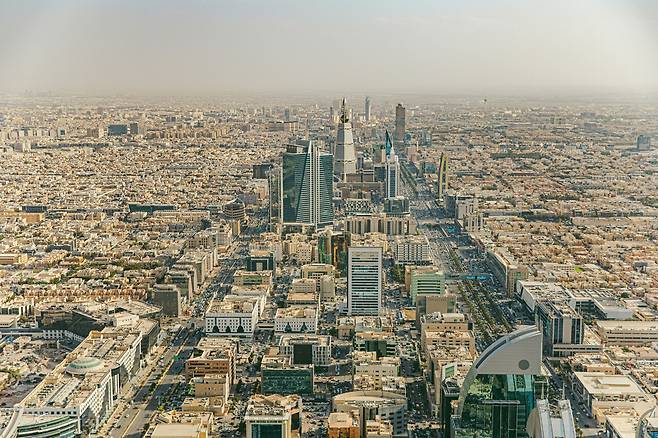 스카이 브리지에서 본 리야드 전경