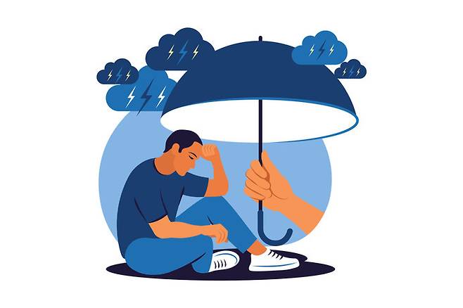 사람들은 우는 사람을 보면 ‘나약하다’고 비난하기 보다는 가까이 가서 기꺼이 돕고 싶어하는 경향이 있다. 게티이미지뱅크