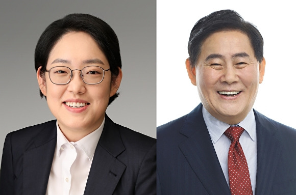 조지연 국민의힘 예비후보와 최경환 무소속 예비후보(왼쪽부터) [사진=각 예비후보 사무실]