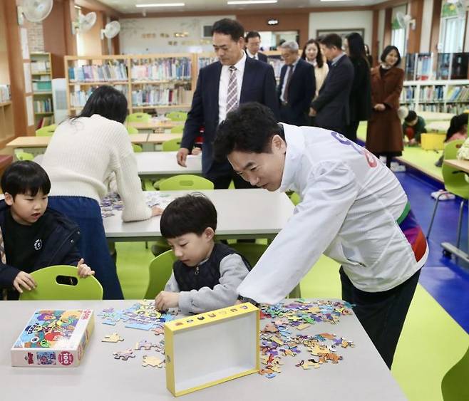 전남도교육청은 장성 사창초등학교를 방문해 신학기 늘봄학교 운영을 위한 현장을 점검했다. 사진=전남도교육청 제공