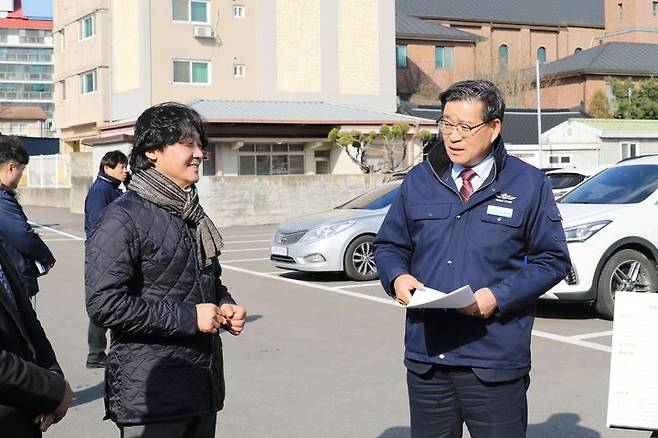 [함양=뉴시스] 함양군청 진병영 함양군수 군정 주요사업 현장 *재판매 및 DB 금지 *재판매 및 DB 금지