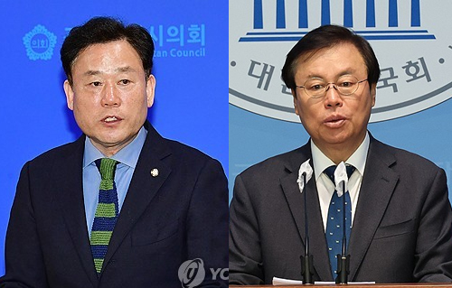 민주 송갑석·도종환 의원 [연합뉴스 자료사진]