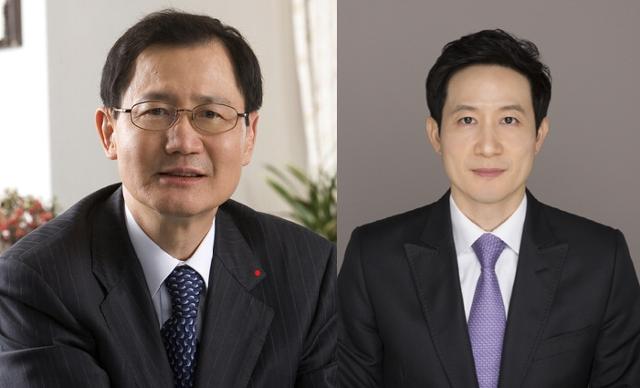 박찬구(왼쪽) 금호석유화학 회장과 박철완 전 상무