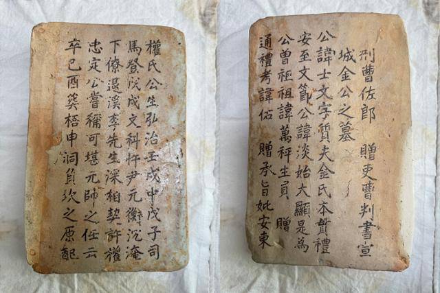 조선 중종 형조좌랑 김사문의 묘지. 천안=이혜미 기자