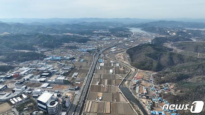 용인 첨단 시스템 반도체 국가산단이 들어설 이동 남사읍 일대 전경.(용인시 제공) ⓒ News1 김평석 기자