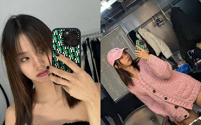 혜리가 작년 12월 4일(왼쪽), 올해 1월 8일 인스타그램에 올린 사진. /혜리 인스타그램