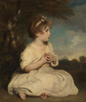 레이놀즈의 순수의 시대(1788). 미혼에 아이가 없었던 레이놀즈는 어린이를 좋아했다. 그는 어린이의 순수함과 고귀함을 강조하는 그림을 여럿 그렸다. /테이트