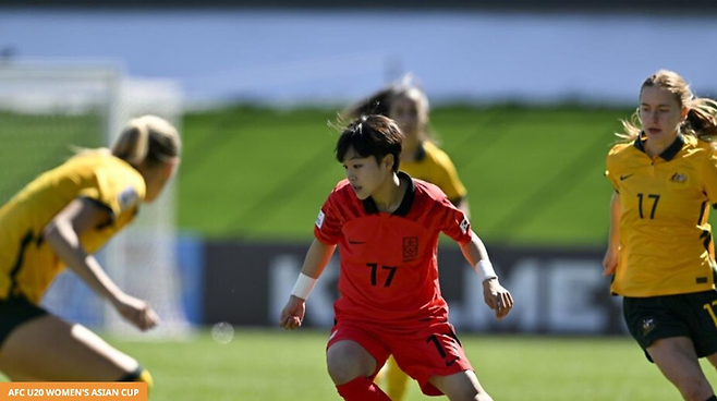 한국 20세 이하(U-20) 여자 축구대표팀 홍채빈 선수(고려대). AFC 홈페이지 갈무리