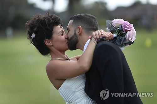 미국 결혼식 [AFP 연합뉴스 자료사진, 재판매 및 DB 금지]