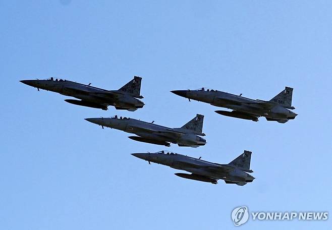 파키스탄군의 JF-17 전투기 [EPA 연합뉴스 자료사진. 재판매 및 DB 금지]