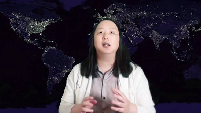 Taiwan's Minister of Digital Affairs Audrey Tang delivered a video message during the multi-stakeholder roundtable of the Summit for Democracy on Monday. (Screenshot from the official YouTube Channel of The 3rd Summit For Democracy)