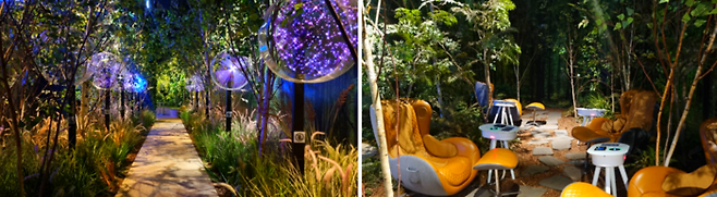 안마의자 등 휴식을 취할 수 있는 나이트 트레일 구역/ 사진=김혜성 여행+ 기자