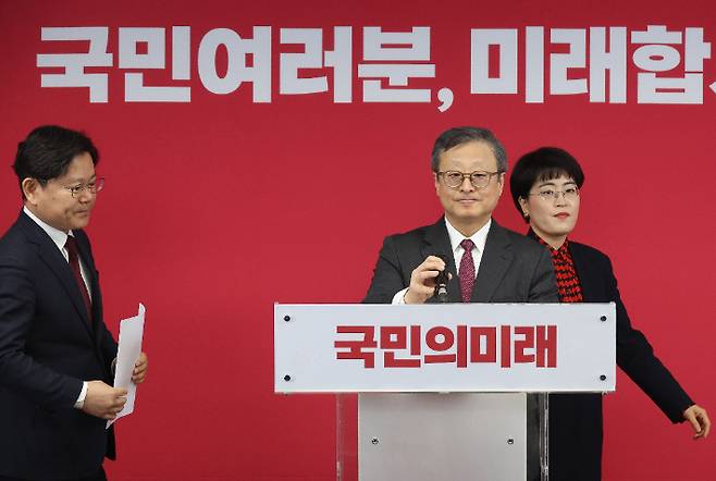 국민의힘 비례대표 위성정당인 국민의미래 유일준 공천관리위원장. 연합뉴스