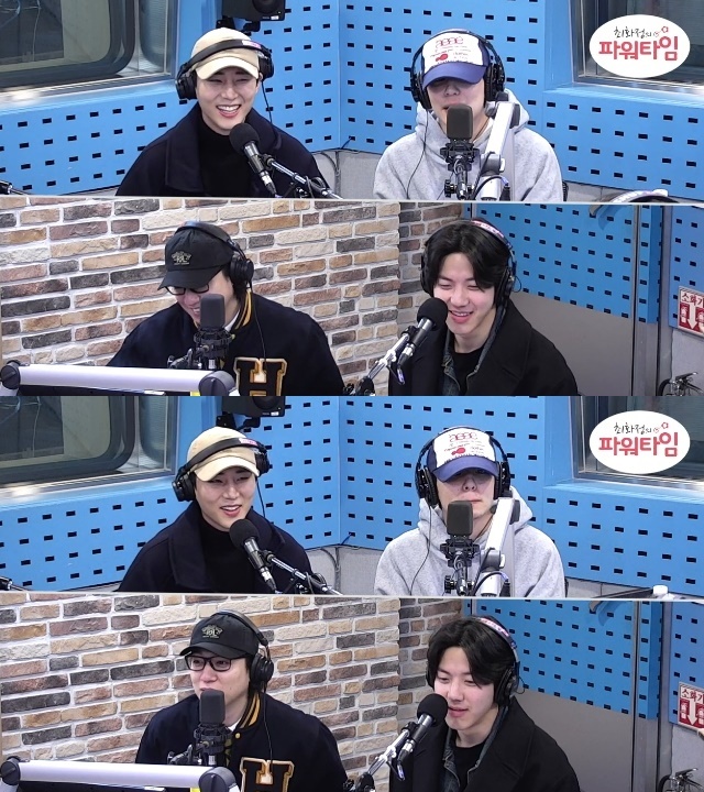 SBS 파워FM ‘최화정의 파워타임’ 캡처 / 시계 방향으로 영케이, 원필, 도운, 성진