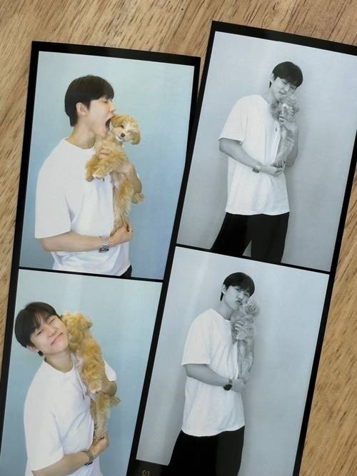 배우 서범준이 강아지 몽드와 인생 네컷을 찍었다. 사진=서범준