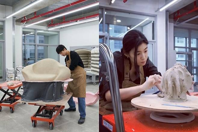 사랑에 빠진 김충재 정은채. 사진 I 김충재·정은채 SNS