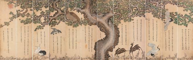 ▲박 화백은 "김도숙은 의병활동을 기록한 서책을 남겼으며 <노안도>, <괴송도> 등 생동감이 뛰어난 회화작품을 남긴 화가"라고 말한다. 사진은 김도숙의 '괴송도'.