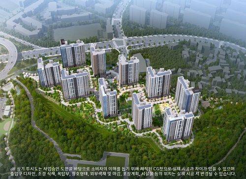 [봉산공원 첨단 제일풍경채 조감도]