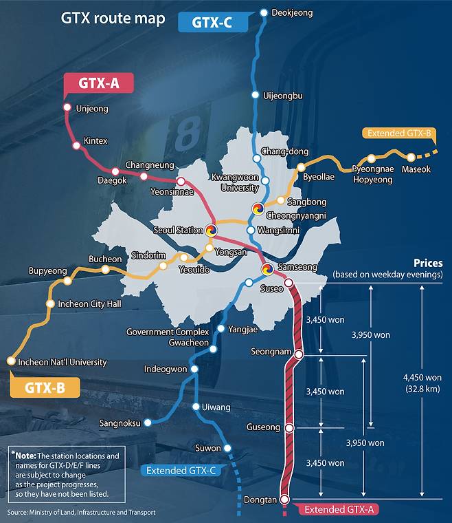 GTX route map [NAM JUNG-HYUN]