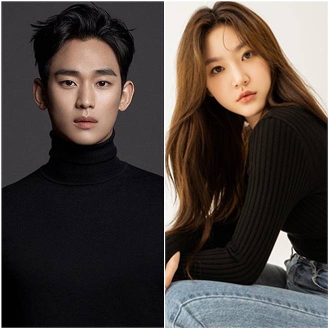 김수현(왼쪽)과 김새론. 두 사람은 김새론이 이날 새벽 자신의 SNS에 올린 한 장의 사진으로 열애설이 불거졌다. 사진제공=골드메달리스트